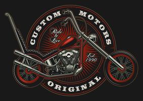 Illustrazione di chopper vintage claccic vettore