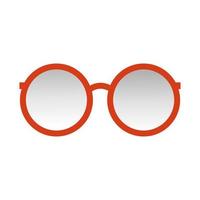 occhiali rotondi rossi con occhiali fumosi accessori luminosi alla moda per uomini e donne. illustrazione stilizzata. illustrazione vettoriale