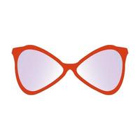 occhiali rossi a forma di ali di farfalla con occhiali rosa fumosi accessori luminosi alla moda per uomini e donne.un'illustrazione stilizzata.illustrazione vettoriale