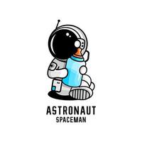 vettore di bambino astronauta