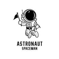 vettore del fumetto dell'astronauta