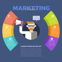 Modello di marketing infografica vettore