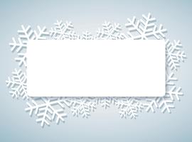 banner di fiocco di neve per il web Sfondo del concetto di Natale vettore