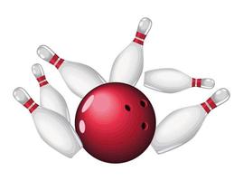sport di sciopero del bowling vettore