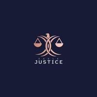 modello di progettazione del logo della giustizia dell'aquila vettore