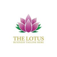 logo del fiore di loto. modello di disegno dell'icona di loto vettoriale su sfondo bianco per loghi di bellezza, spa, yoga, società medica.