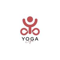 logo moderno e semplice di vita yoga vettore