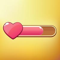 Cartoon Heart Simboli diversi per la GUI degli elementi per i giochi mobili casuali vettore