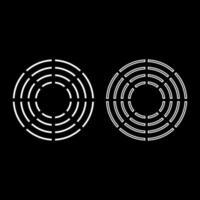 riscaldatore in ceramica tipo simbolo superfici di cottura segno utensile destinazione pannello icona contorno set colore bianco illustrazione vettoriale immagine in stile piatto