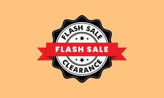 timbro distintivo di vendita flash e liquidazione con nastro in stile vintage, vettore eps 10 isolato