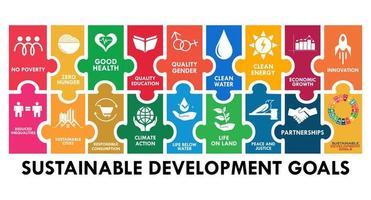 buon mondo logo modello illustrazione obiettivi di sviluppo sostenibile