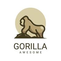 illustrazione grafica vettoriale di gorilla, buona per il design del logo