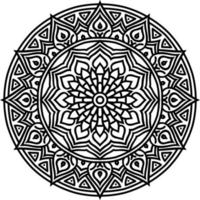 contorno mandala decorativo ornamento rotondo vettore