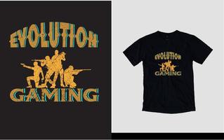 design di t-shirt per giochi Evolution e PC game pad vettore