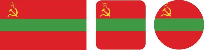 icona della bandiera della transnistria. set di icone web. collezione di icone piatte. semplice illustrazione vettoriale. vettore
