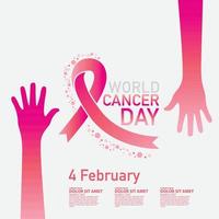 vettore della giornata mondiale del cancro