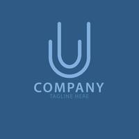 lettera iniziale u e j logo minimalista perfetto per l'azienda e file modificabile vettore