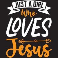 solo una ragazza che ama Gesù vettore