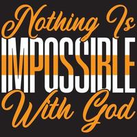 niente è impossibile con Dio vettore