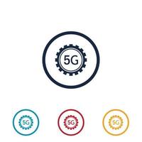 modello di progettazione dell'illustrazione del logo 5g vettore