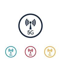 modello di progettazione dell'illustrazione del logo 5g vettore