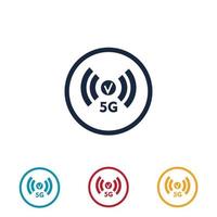 modello di progettazione dell'illustrazione del logo 5g vettore