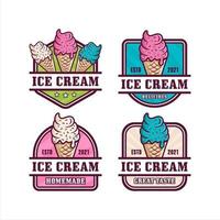 collezione premium di design distintivo gelato vettore