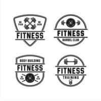 distintivo fitness palestra collezione di design vettoriale