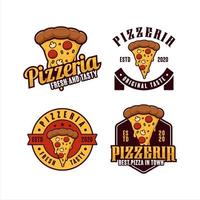 Collezione di logo di design vettoriale distintivo pizzeria