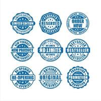 collezione di design del prodotto cerchio francobolli vettore