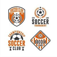 insieme di logo del campionato del club di calcio vettore