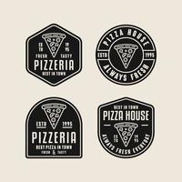collezione logo pizza fresca e gustosa vettore