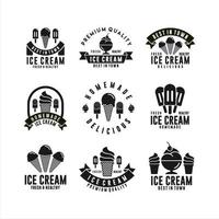 le migliori collezioni di gelati della città vettore