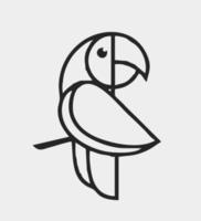 illustrazione di pappagallo carino vettore