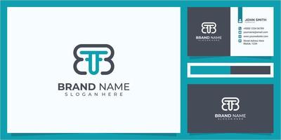 concetto di design del logo fb della lettera iniziale con il design del biglietto da visita. logo fb, iniziale fb vettore