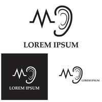 design dell'icona di vettore del modello di logo dell'udito