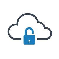 icona di sicurezza cloud vettore