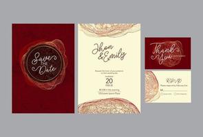 invito al matrimonio, una grande festa degli innamorati, la sposa e lo sposo. Texture di sfondo marmo liquido di lusso e oro. per biglietti da visita, volantini, flyer, banner, sito Web, stampa su carta. vettore