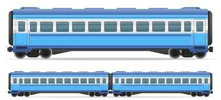 illustrazione di vettore del treno di carrozza ferroviaria