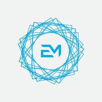 em, me logo design template vettoriale elemento di branding grafico.