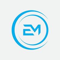 em, me logo design template vettoriale elemento di branding grafico.