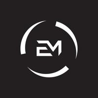 em, me logo design template vettoriale elemento di branding grafico.