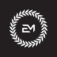 em, me logo design template vettoriale elemento di branding grafico.