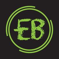 logo della lettera eb. unico attraente creativo moderno iniziale be eb o eb logo icona lettera iniziale vettore