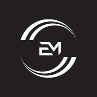 em, me logo design template vettoriale elemento di branding grafico.