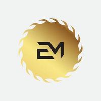 em, me logo design template vettoriale elemento di branding grafico.