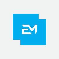 em, me logo design template vettoriale elemento di branding grafico.