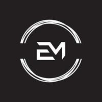 em, me logo design template vettoriale elemento di branding grafico.