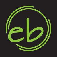 logo della lettera eb. unico attraente creativo moderno iniziale be eb o eb logo icona lettera iniziale vettore