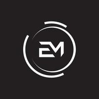 em, me logo design template vettoriale elemento di branding grafico.